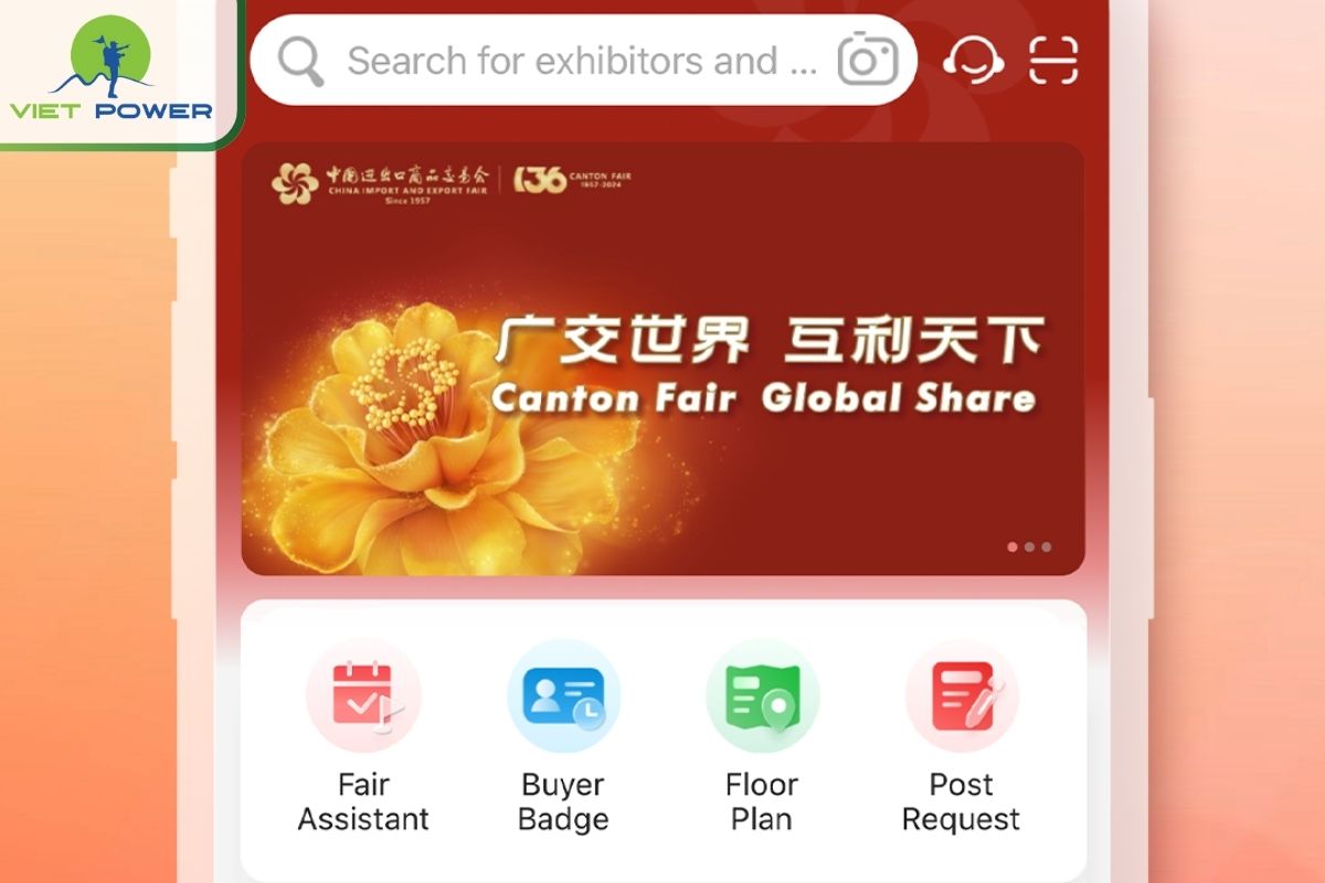 Tìm kiếm sản phẩm trên ứng dụng Canton Fair