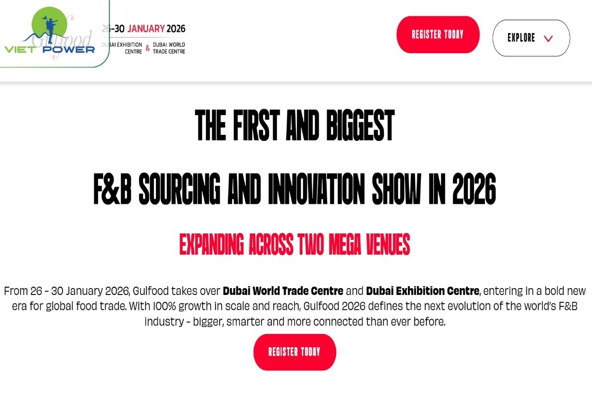 Truy cập website chính thức của Gulfood