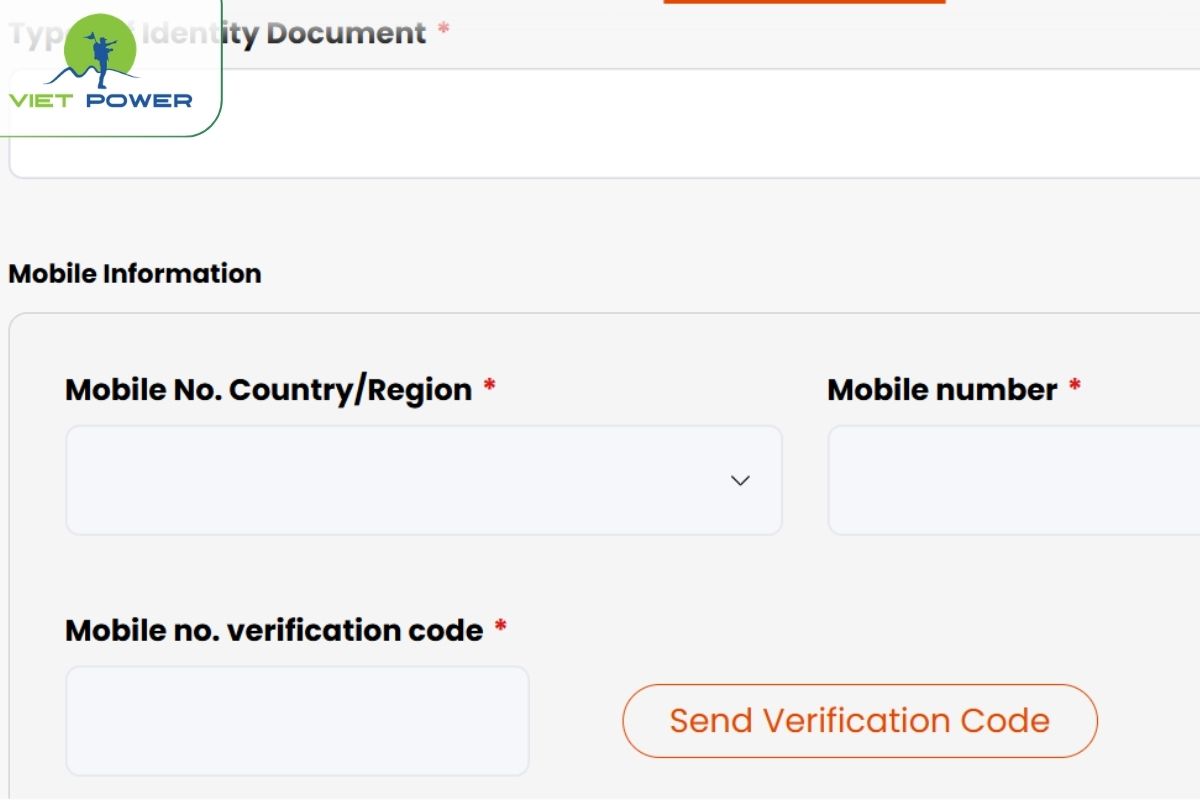 Điền đầy đủ thông tin cá nhân và doanh nghiệp