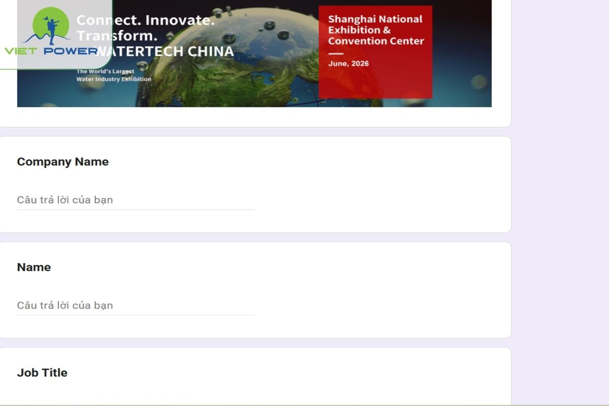 Cách Đăng Ký Gian Hàng Water Tech China