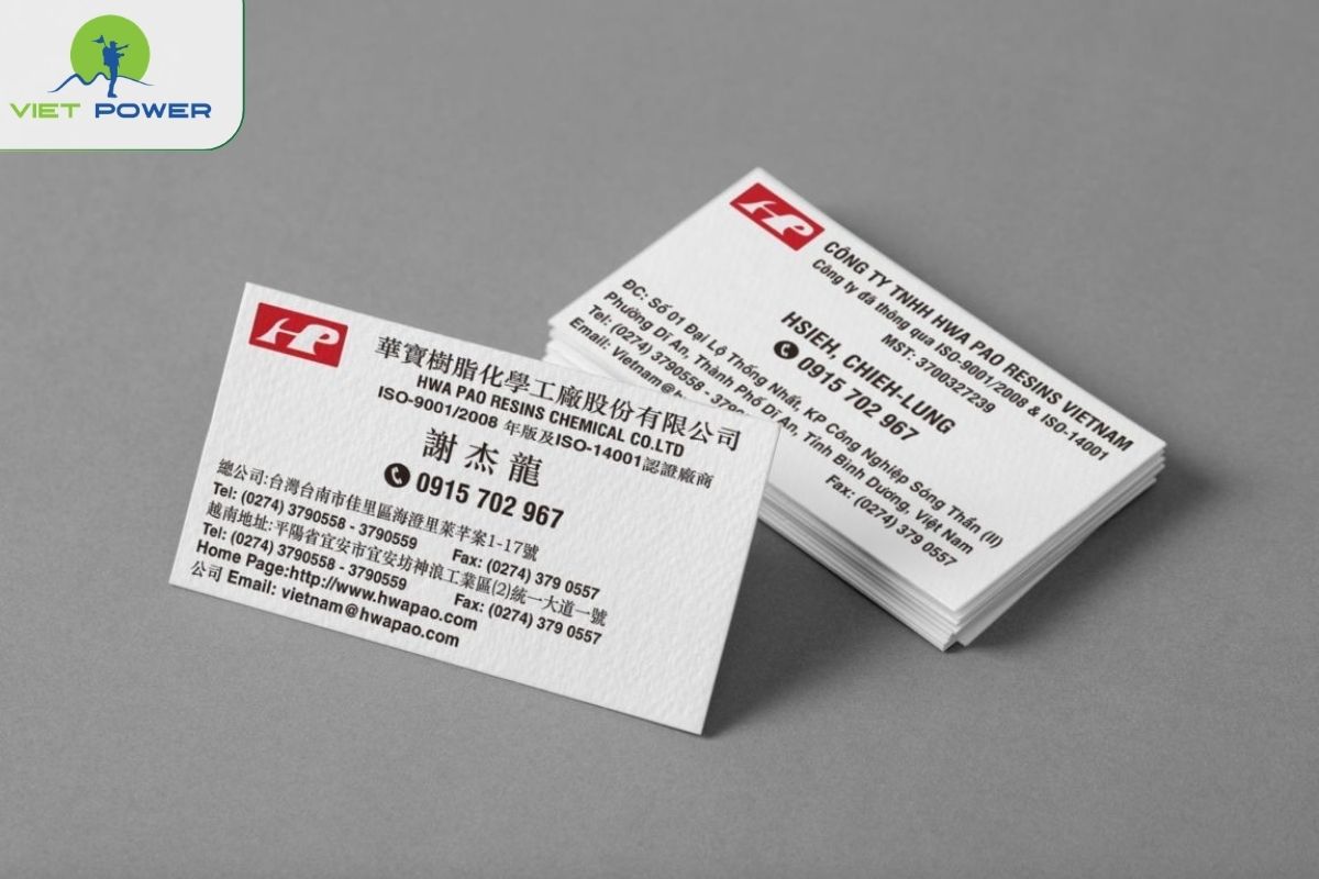 Card visit song ngữ