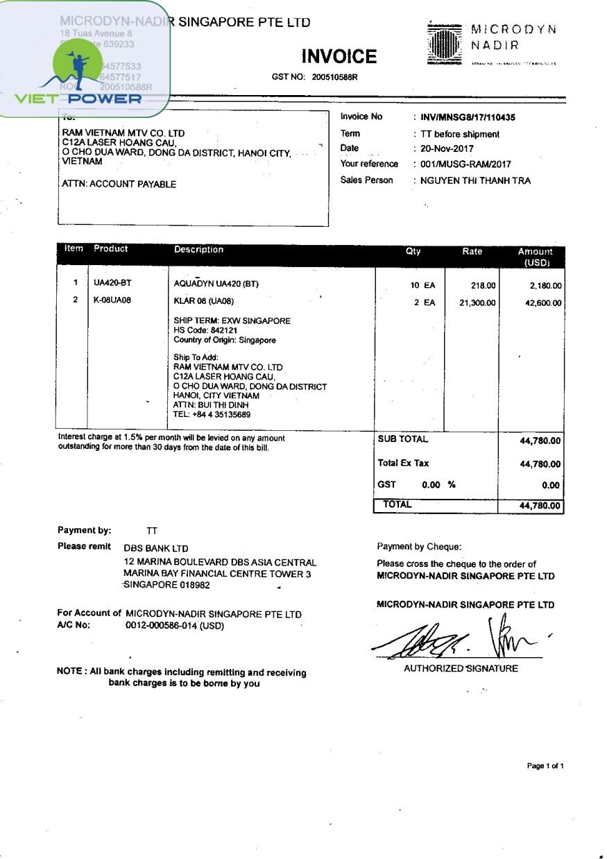 Commercial Invoice